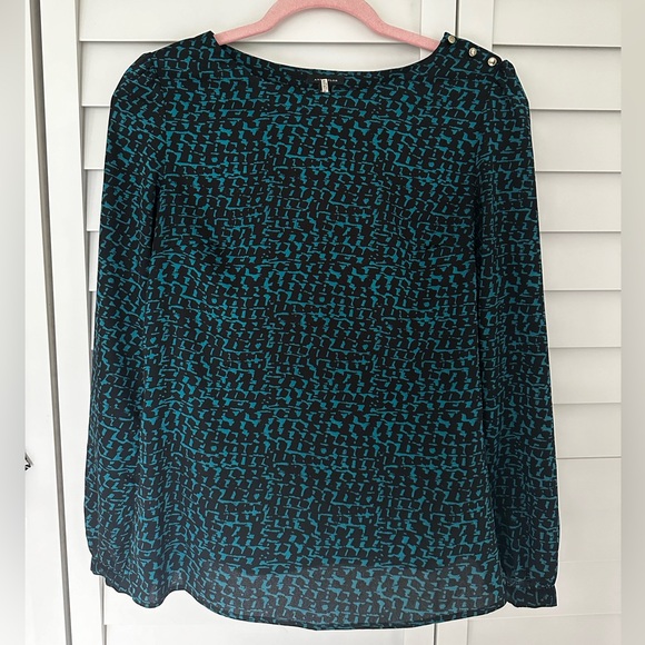 Ann Taylor Business Casual Top Blouse Shirt Houndstooth Floral Pattern Bundle - Picture 3 of 5